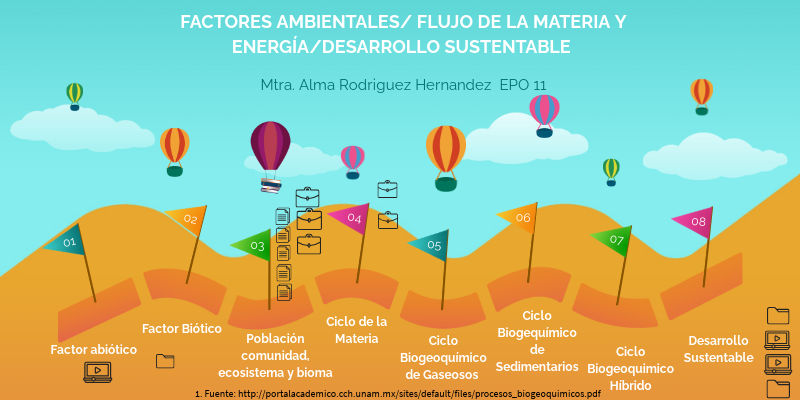 FACTORES AMBIENTALES/ FLUJO DE LA MATERIA Y ENERGÍA