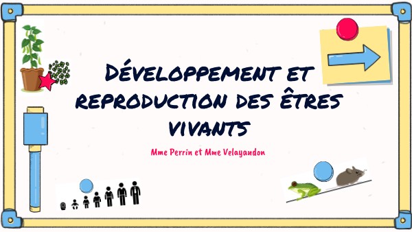 Développement Et Reproduction Des êtres Vivants Page De Garde Développement et reproduction des êtres vivants