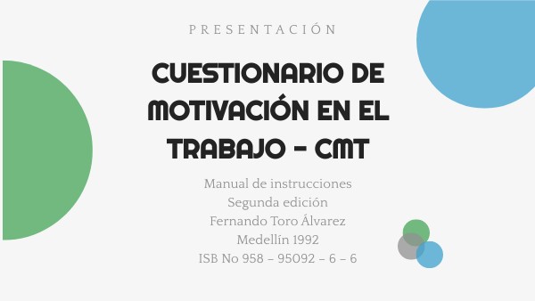 Cmt Cuestionario De Motivación Para El Trabajo Pdf view.genial.ly