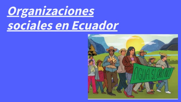 Organizaciones sociales ecuatorianas