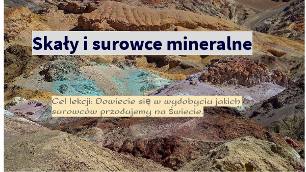 Skały i surowce mineralne