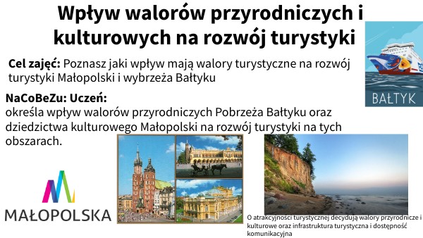 Kl. VII wpływ walorów przyrodniczych i kuturowych na rozwój turystyki