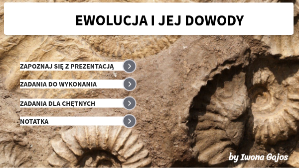 EWOLUCJA I JEJ DOWODY