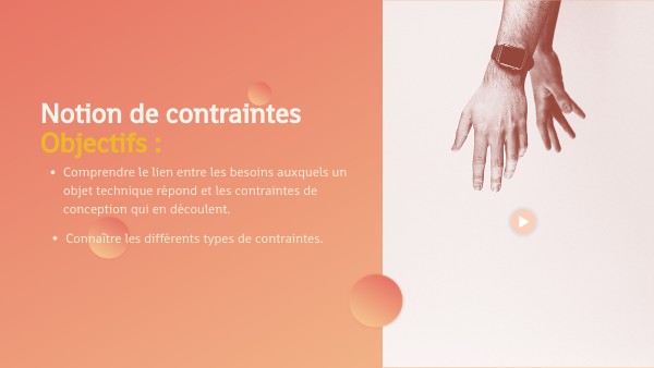 Notion de contraintes