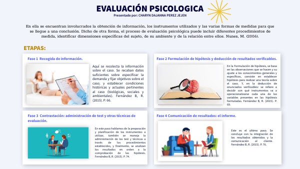 ETAPAS DE LA EVALUACIÓN PSICOLOGICA