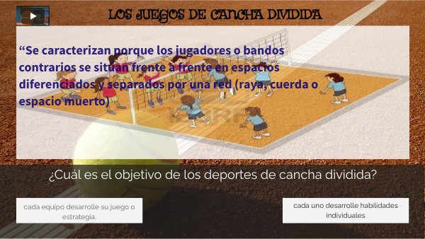 jUEGOS DE CANCHA DIVIDIDA