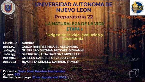 La Naturaleza De La Vida ETAPA 1