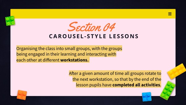 Carousel Style Lessons