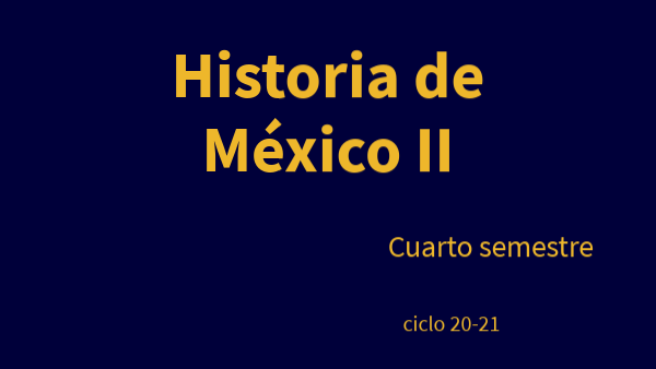 Historia de México II