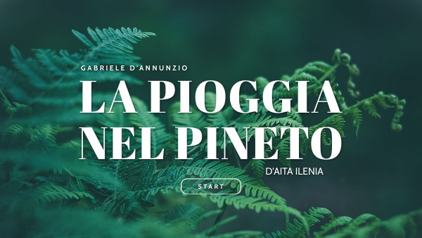 LA PIOGGIA NEL PINETO