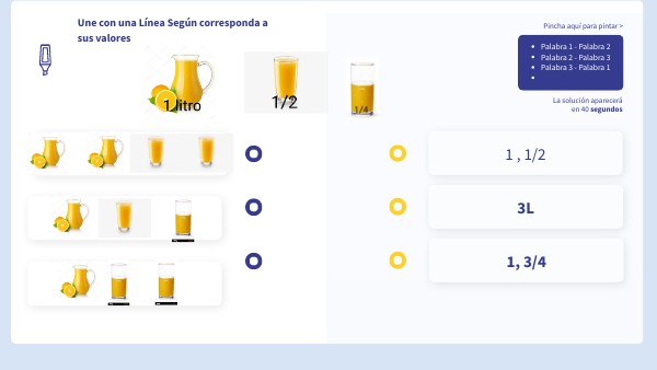 Une con una Línea Según corresponda a sus valores