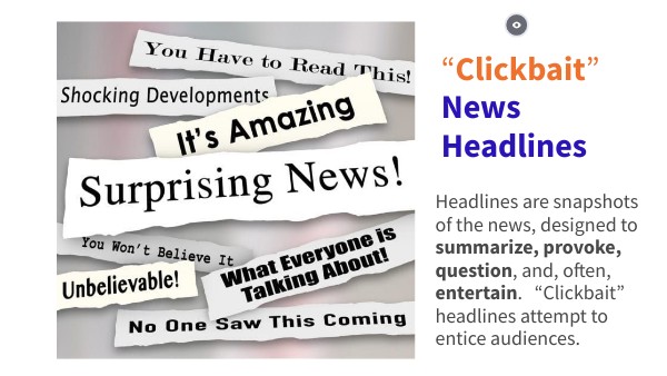 Clickbait headlines