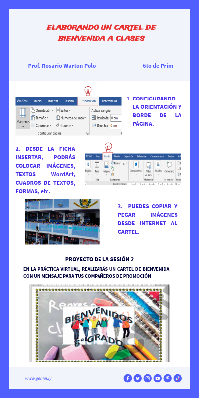 ELABORANDO UN CARTEL DE BIENVENIDA by charitowp on Genially