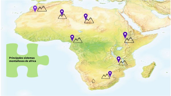 Mapa De frica Monta as Mapa De frica Pol tico Y F sico Mudo Y Con 