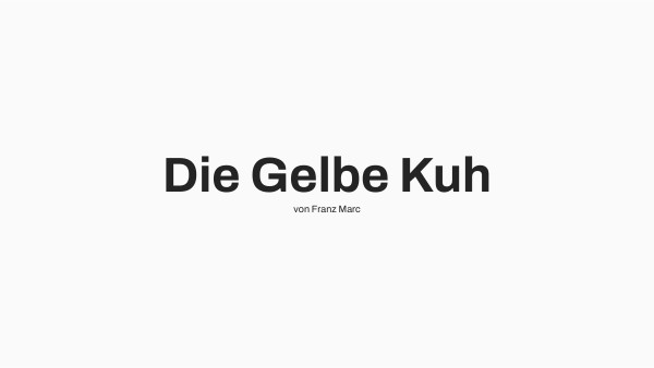 Die Gelbe Kuh