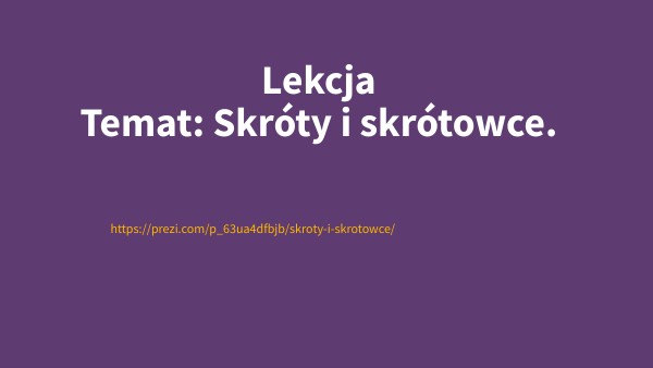skróty i skrótowce