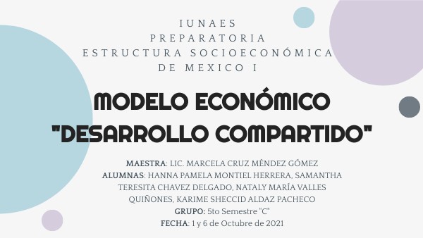 Modelo Económico "Desarrollo Compartido"