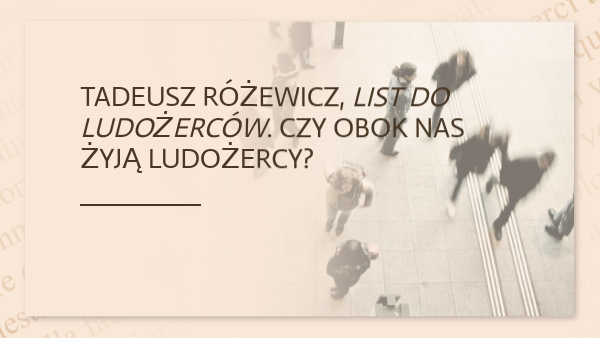 List do ludożerców. Klasa 6. Agnieszka Pociask