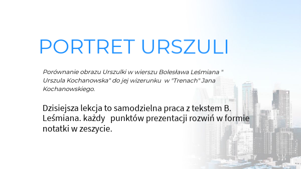 B. Leśmian Urszula Kochanowska