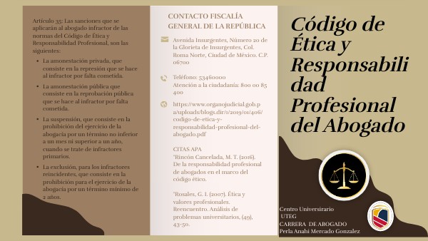 Código de Ética y Responsabilidad Profesional del Abogado