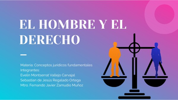 EL HOMBRE Y EL DERECHO