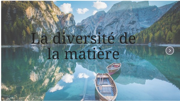 Diversité de la matière