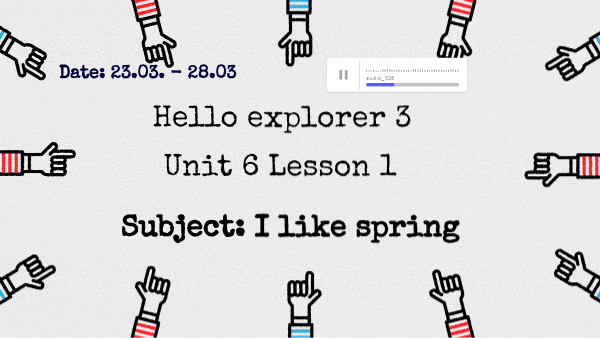 Hello Explorer 3 Unit 6 Lesson 1