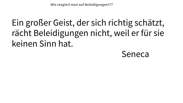 Umgang mit Beleidigungen