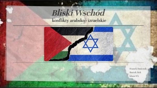 Konflikty arabsko - izraelskie -Franek D., Bartek R.