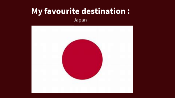 My favourite destination