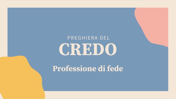 Preghiera Dei Fedeli Matrimonio Esempi Credo e preghiera dei fedeli