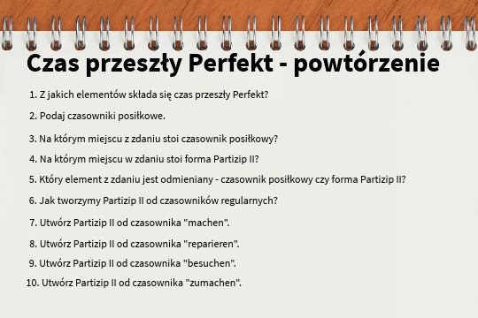 Czas przeszły Perfekt - powtórzenie