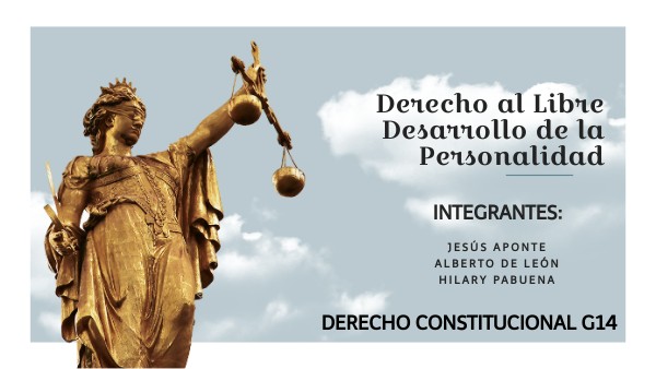 DERECHO AL LIBRE DESAROLLO DE LA PERSONALIDAD