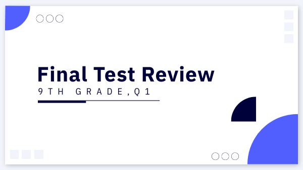9th Grade Review Final Test Q1 9th Grade Review Final Test Q1