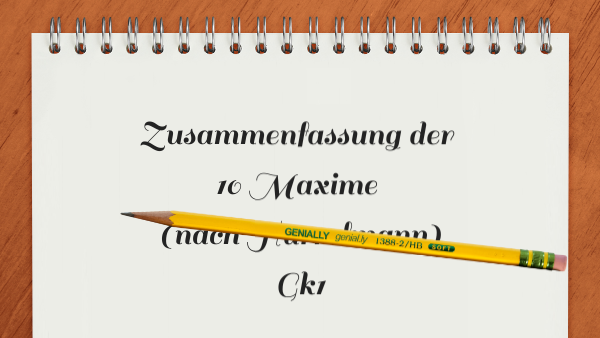 Maximen Als Handlungsregel , 3 Immanuel Kants Moralphilosophie – TRPD