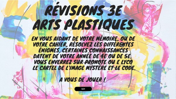 RÉVISIONS ARTS PLASTIQUES 3E