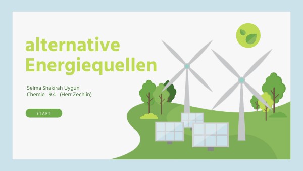 alternative Energiequellen Chemie