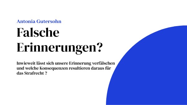 Falsche Erinnerung?