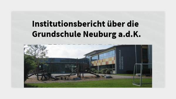 Institutionsbericht