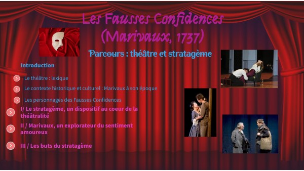 Les Fausses Confidences - Parcours : Stratagème et théâtre by