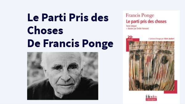 Le Parti Pris des Choses