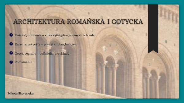 Architektura romańska i gotycka