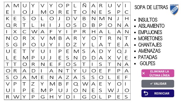 SOPA DE LETRAS BULLING