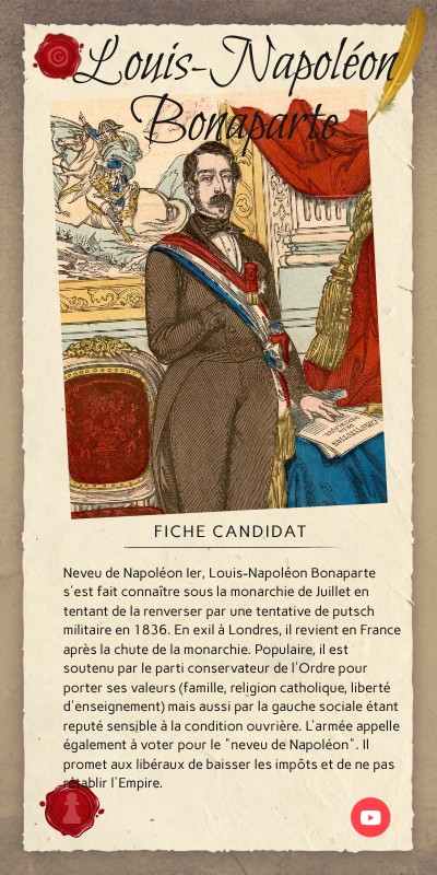 Fiche candidats aux élections de 1848