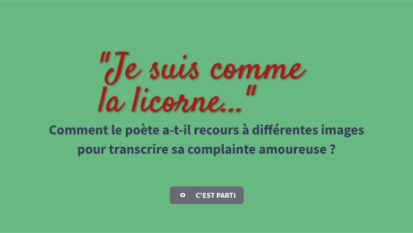 ET Je suis comme la licorne