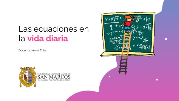 ECUACIONES EN LA VIDA DIARIA