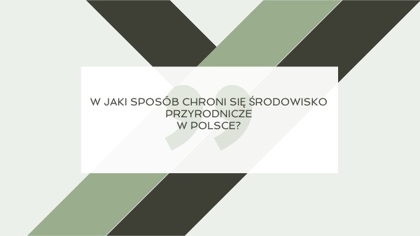 klasa 7 - Ochrona środowiska przyrodniczego