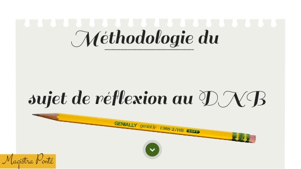 Sujet réflexion