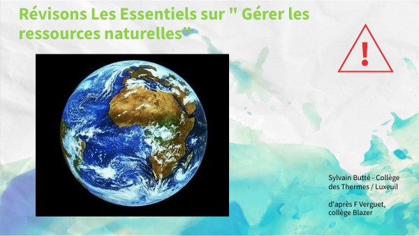 Gérer Les Ressources Naturelles – FDDC