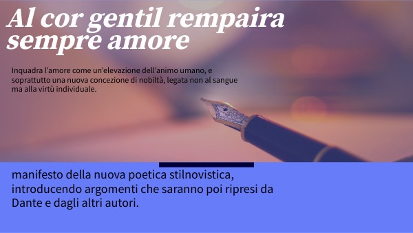 AL COR GENTIL REMPAIRA SEMPRE AMORE